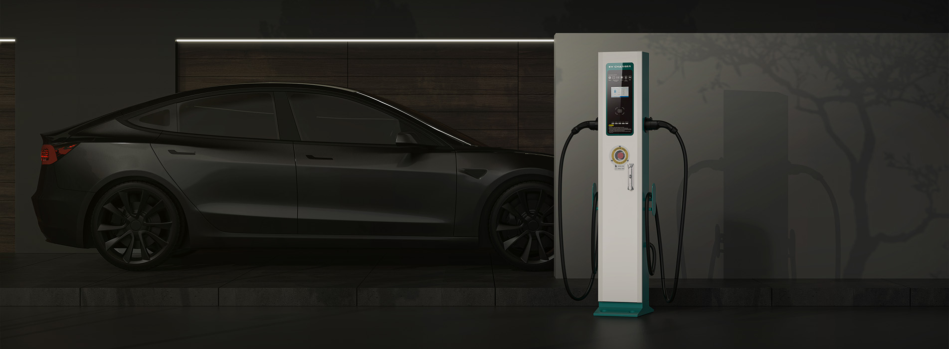 NKR -AC002 עמדת רצפתי EV תחנת טעינה